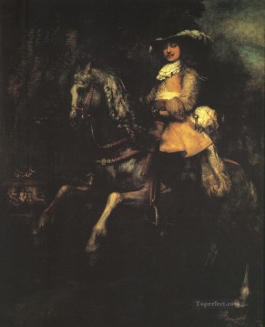  rico Lienzo - Federico Rihel a caballo Rembrandt